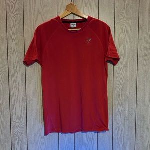 Gym Shark Red Athletic Workout Tee Men’s Medium